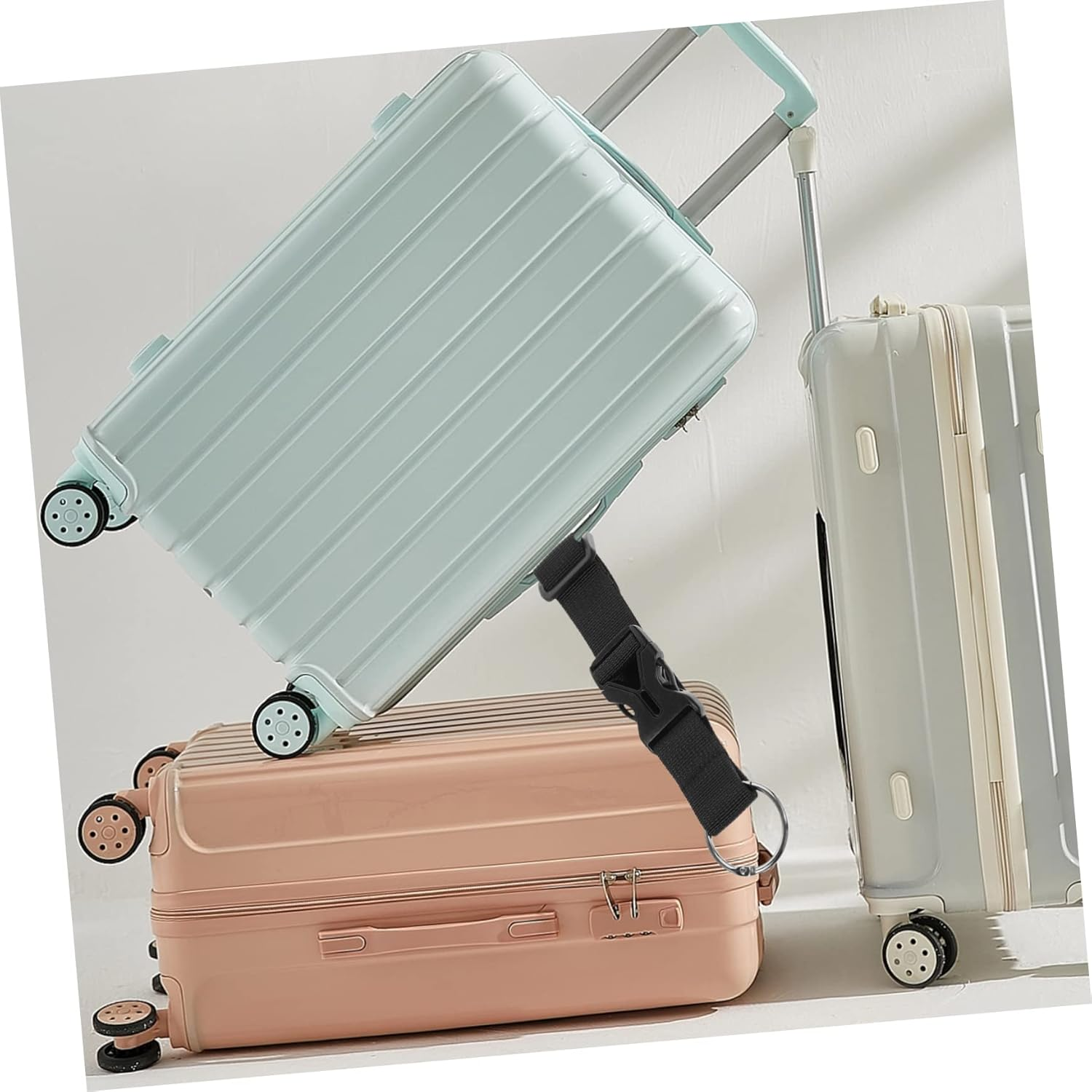 CORHAD 2Pcs Luggage Straps Buckle Adjustable Luggage Belts for Travel Suitcase Straps Convenient Travel Accessories for Outdoor Hiking Gear