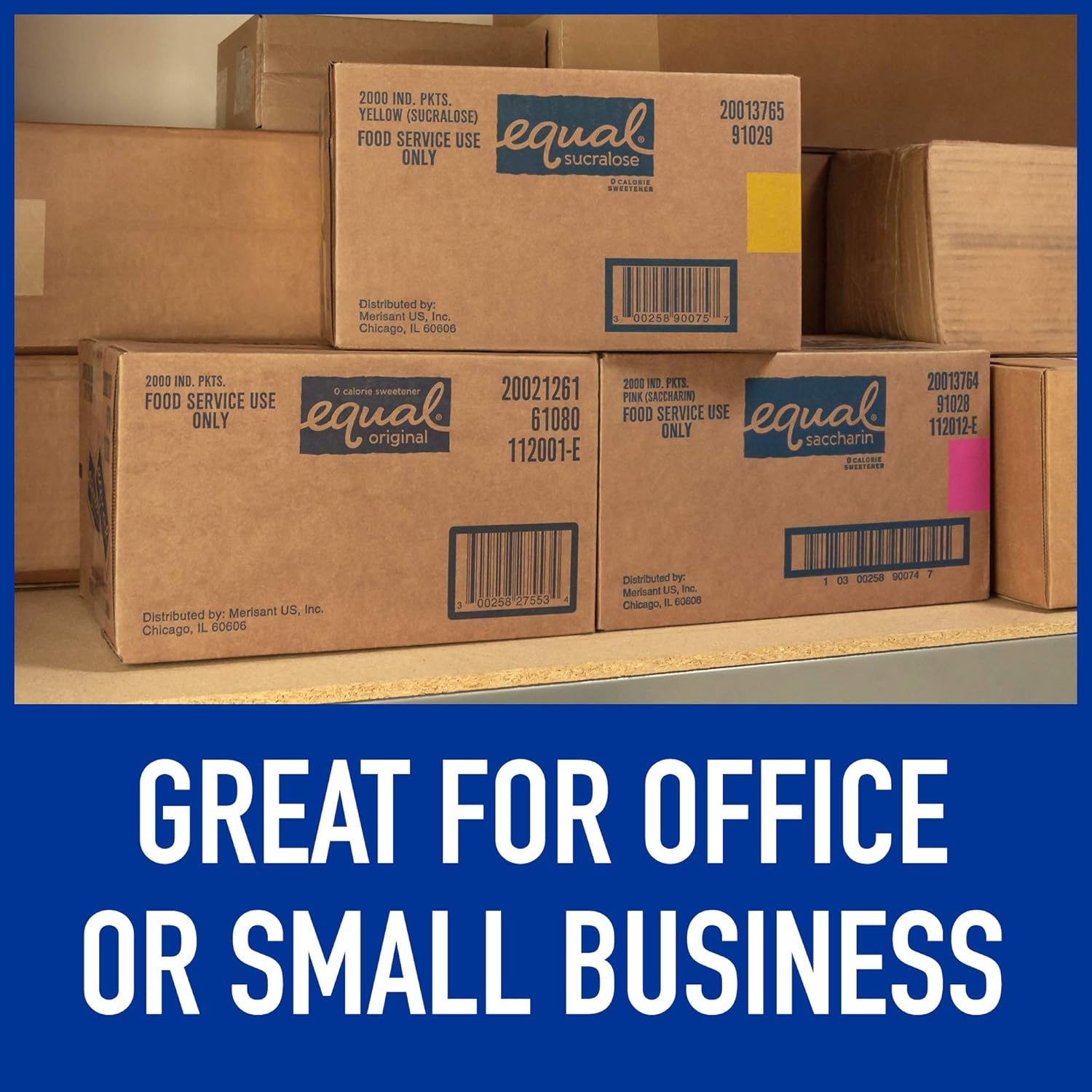 EQUAL 0 Calorie Sweetener, Aspartame Sugar Substitute, Zero Calorie Sugar Free Sweetener Packets, Sugar Alternative, 2,000 Count image number 2