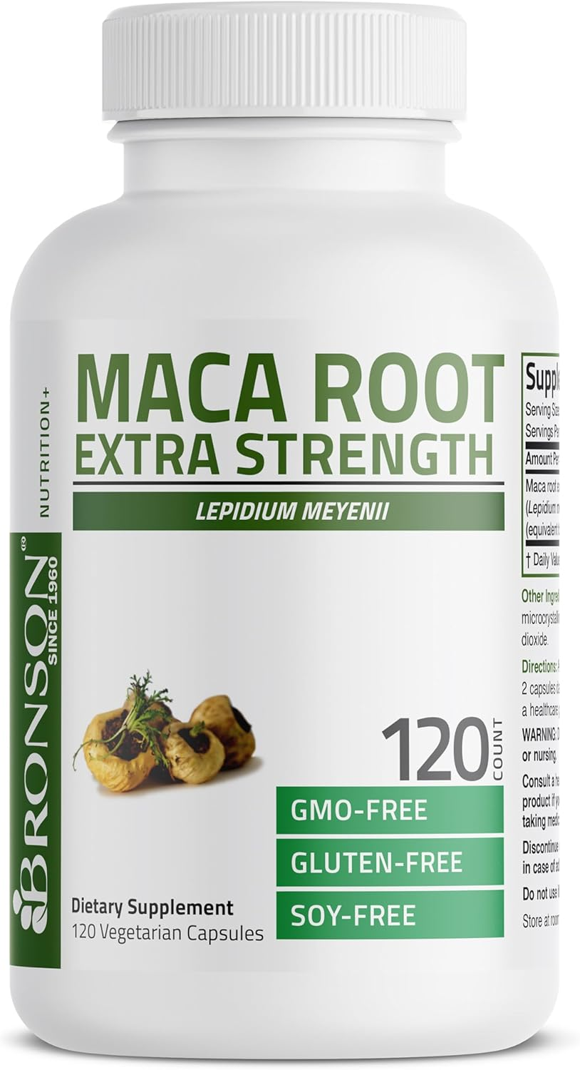 Bronson Maca Root Extra Strength 4000 MG per Serving, Lepidium Meyenii - Non-Gmo, 120 Vegetarian Capsules