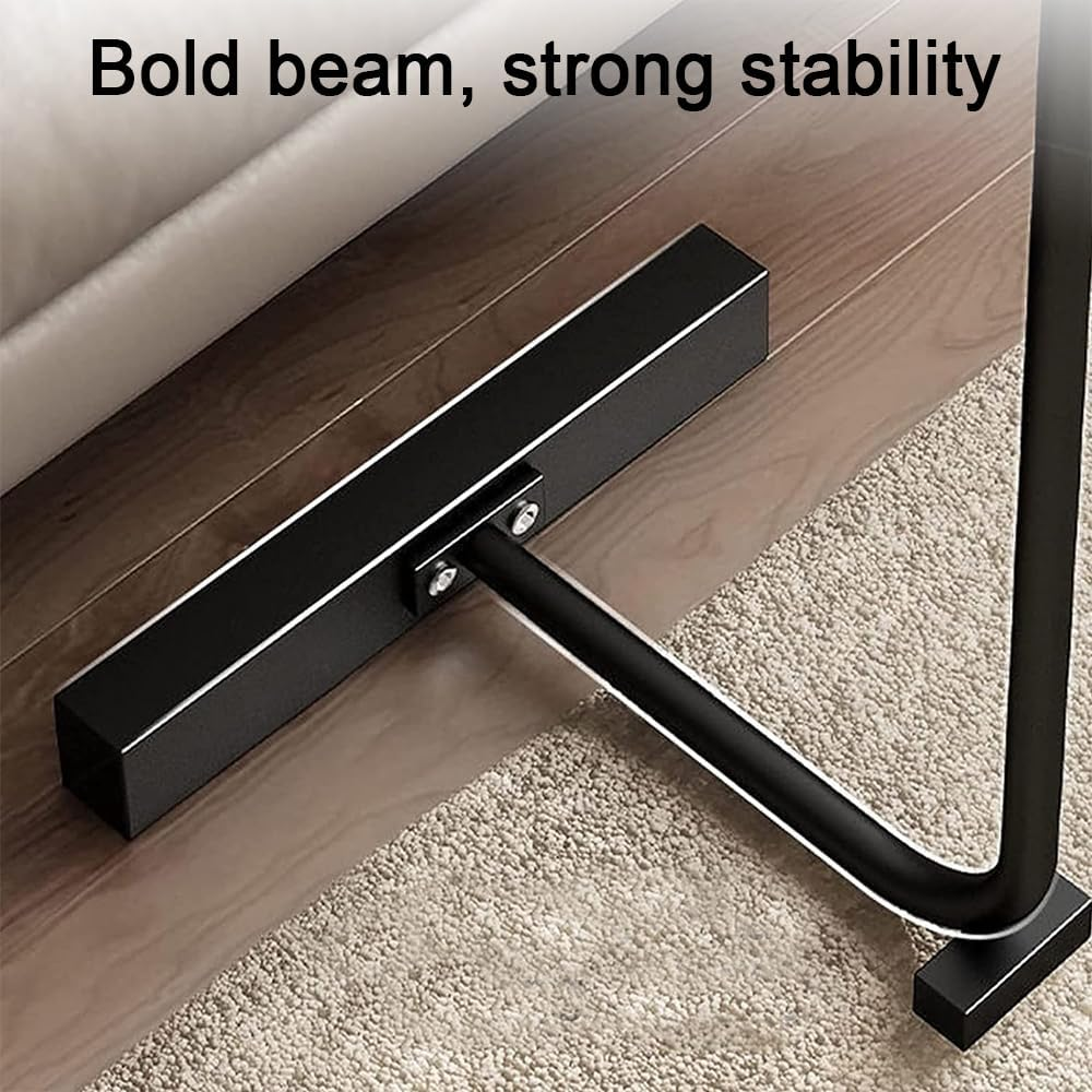 C Shaped End Table, C Table for Couch,Coffee End Table,Sofa Snack Side Side Tables,With Metal Frame, Industrial, for Living Room,Bedroom (Style D) - Style D image number 5