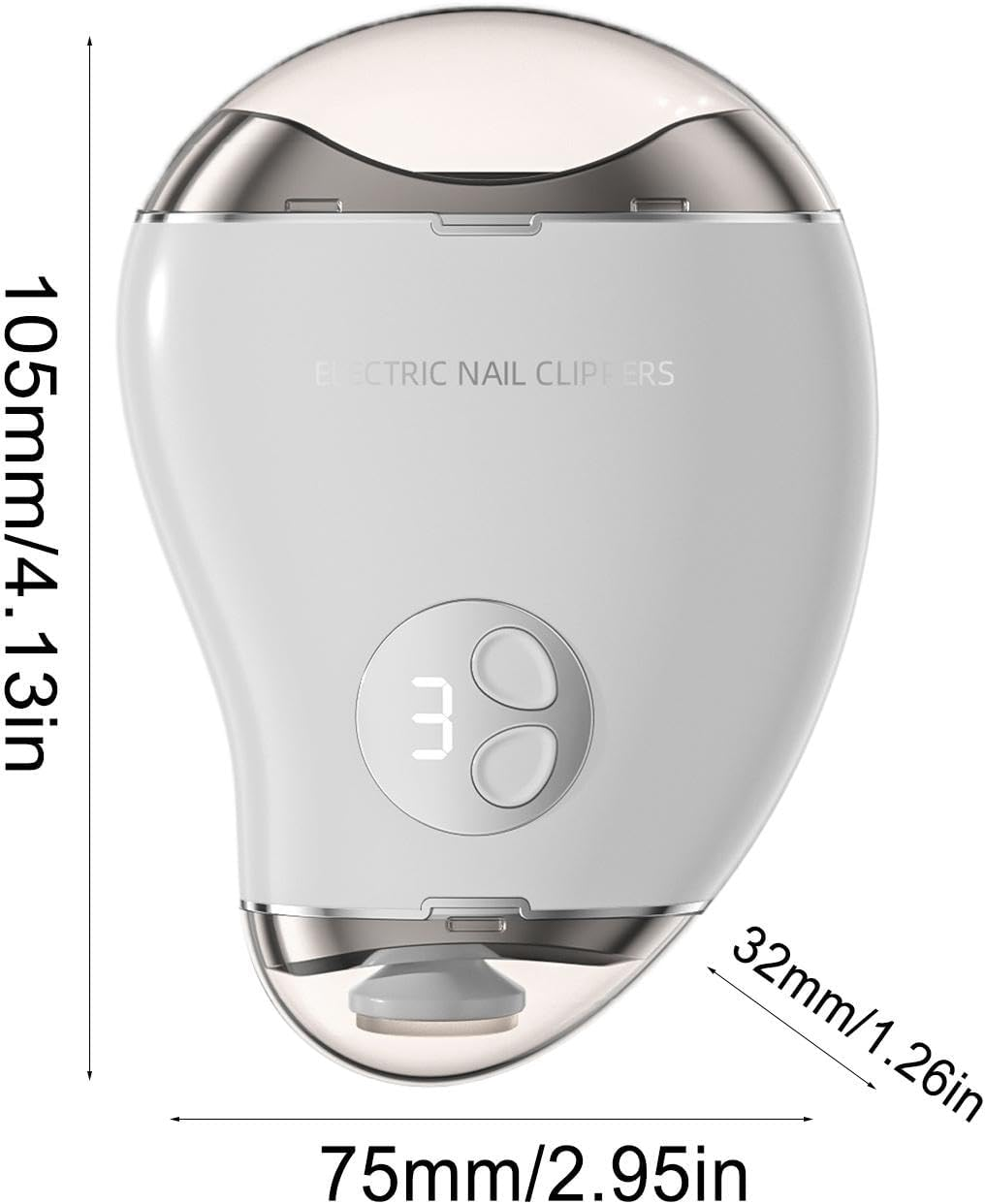 Electric Nail Clippers, Automatic 3 Speeds Nail Clippers, Nail Care Supplies, Portable Nail Polishing Machine, Nail Clippers for Children, Nail Clippers for Adults, Nail Clippers for Seniors, image number 6