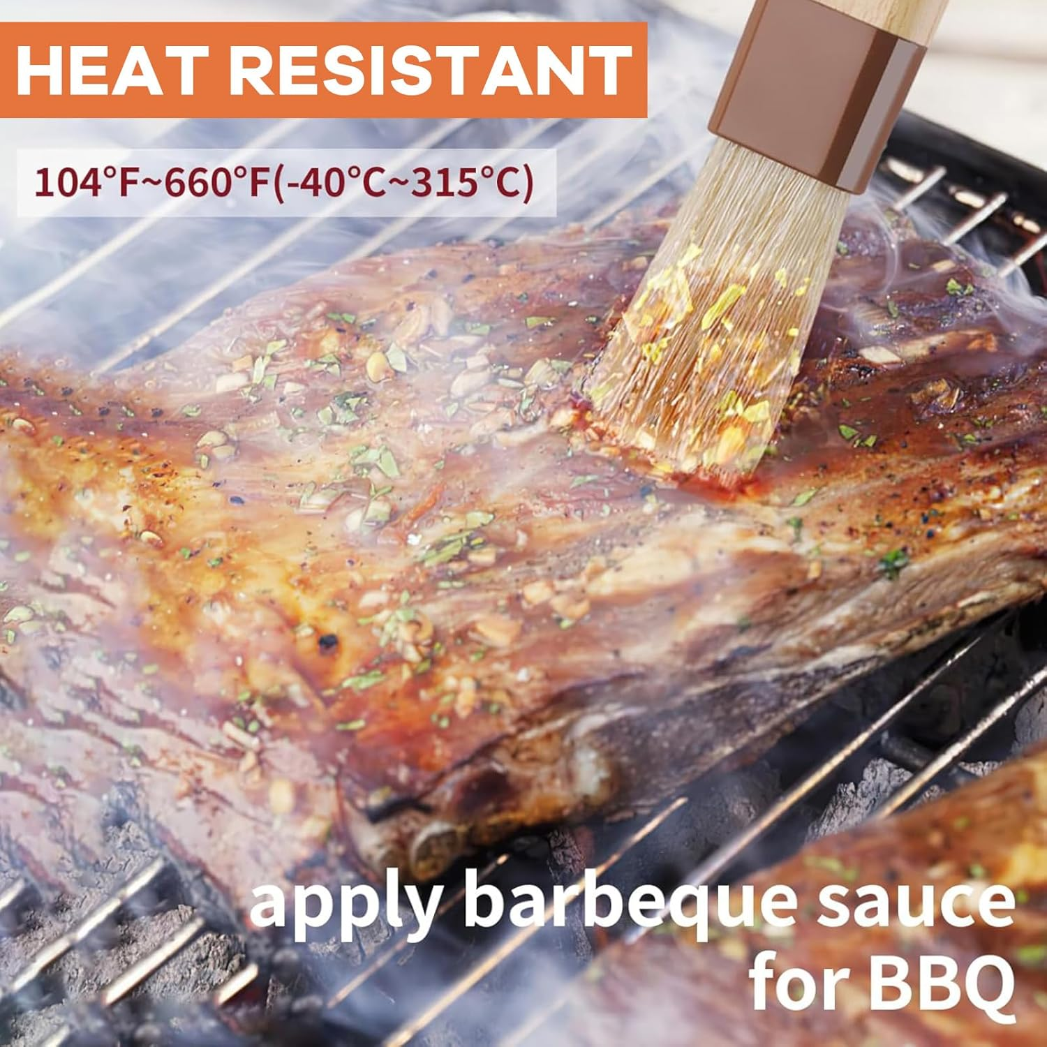 RIKONDA Natural Bristle Pastry Brushes - 3-Piece Set for Cooking, Baking & Grilling | Heat-Resistant Basting Brushes with Beechwood Handle | Sauce, Oil, Butter Brush for BBQ, Marinades image number 2