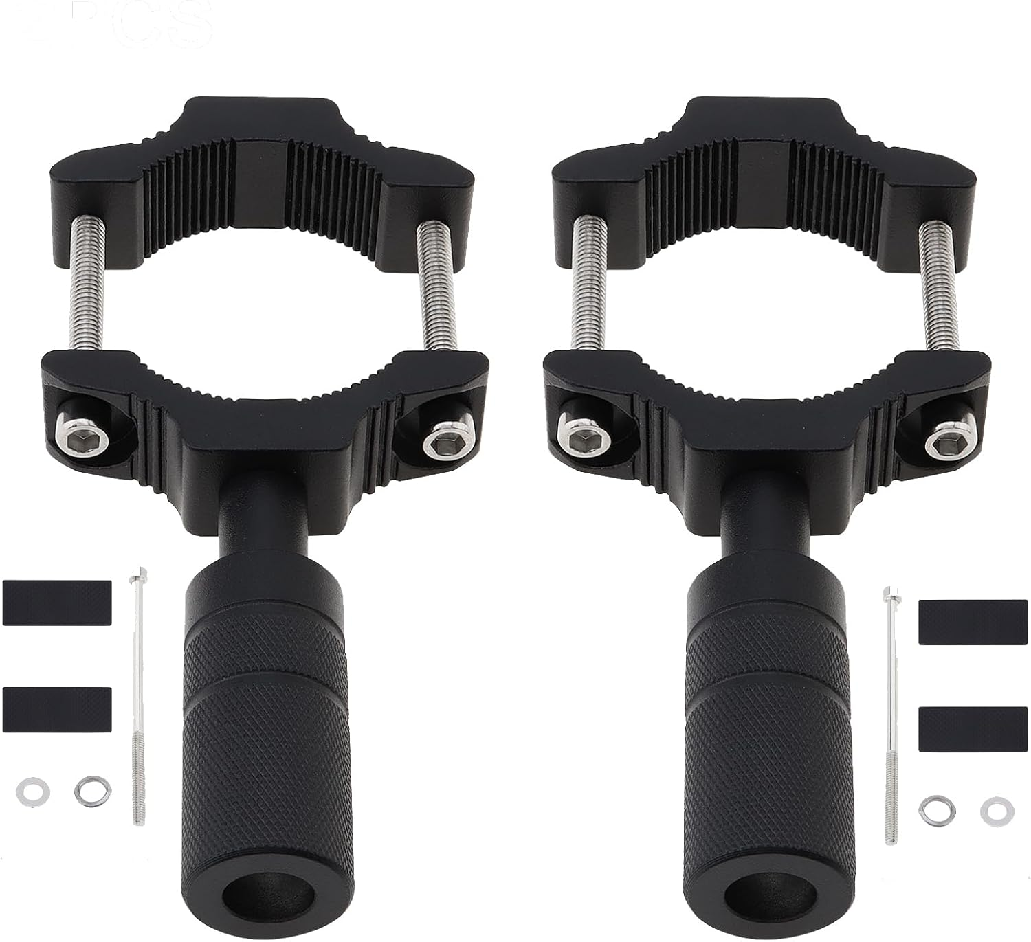 Windance Motorcycle Fork Light Mount Bracket for Scooter ATV UTV Installing Spotlights Running Lights, Foglight Spotlight Headlight Crash Bar Bumper Expansion Bracket (2, 25MM-52MM) image number 4