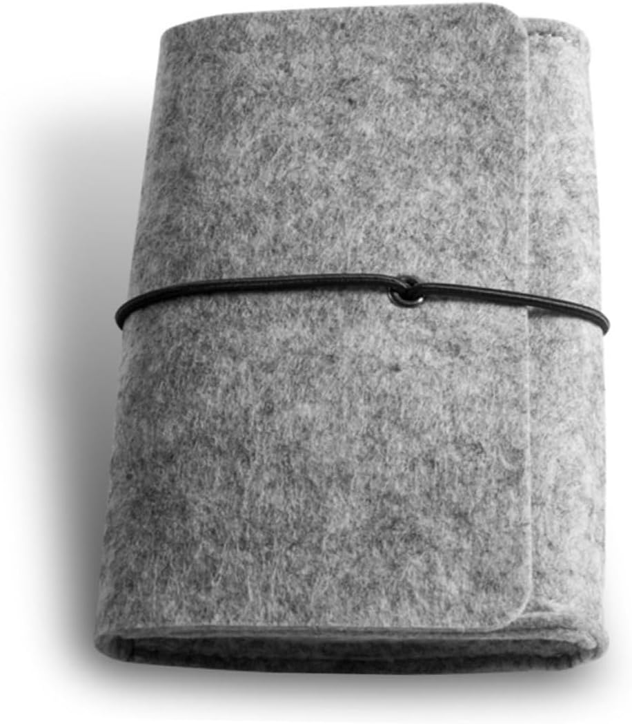 SHERCHPRY 2Pcs Felt Storage Bag Pockets Tote Bag Organizer Travel Organizer Felt Pouch for Passport Phone Electronics Light Grey image number 6