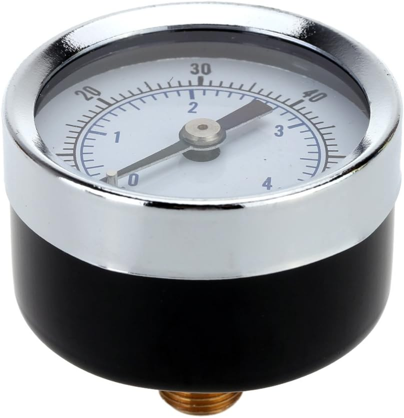 1/8" BSPT Air Compressor Hydraulic Pressure Gauge 0-60 PSI Back Mount 40Mm Dial Plate