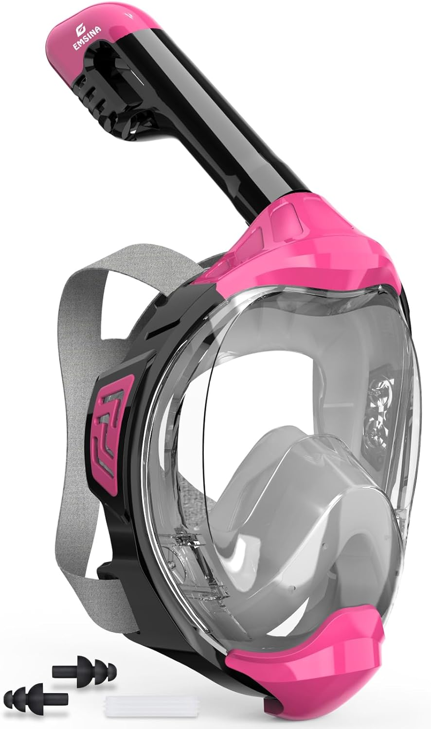 Emsina-Full Face Snorkel Mask Adult the Perfect Snorkeling Gear for Adults and Kids, Upgrade Dry Top Breathing System-New Flowtech Design- Foldable Panoramic View, anti Leak&Fog image number 2
