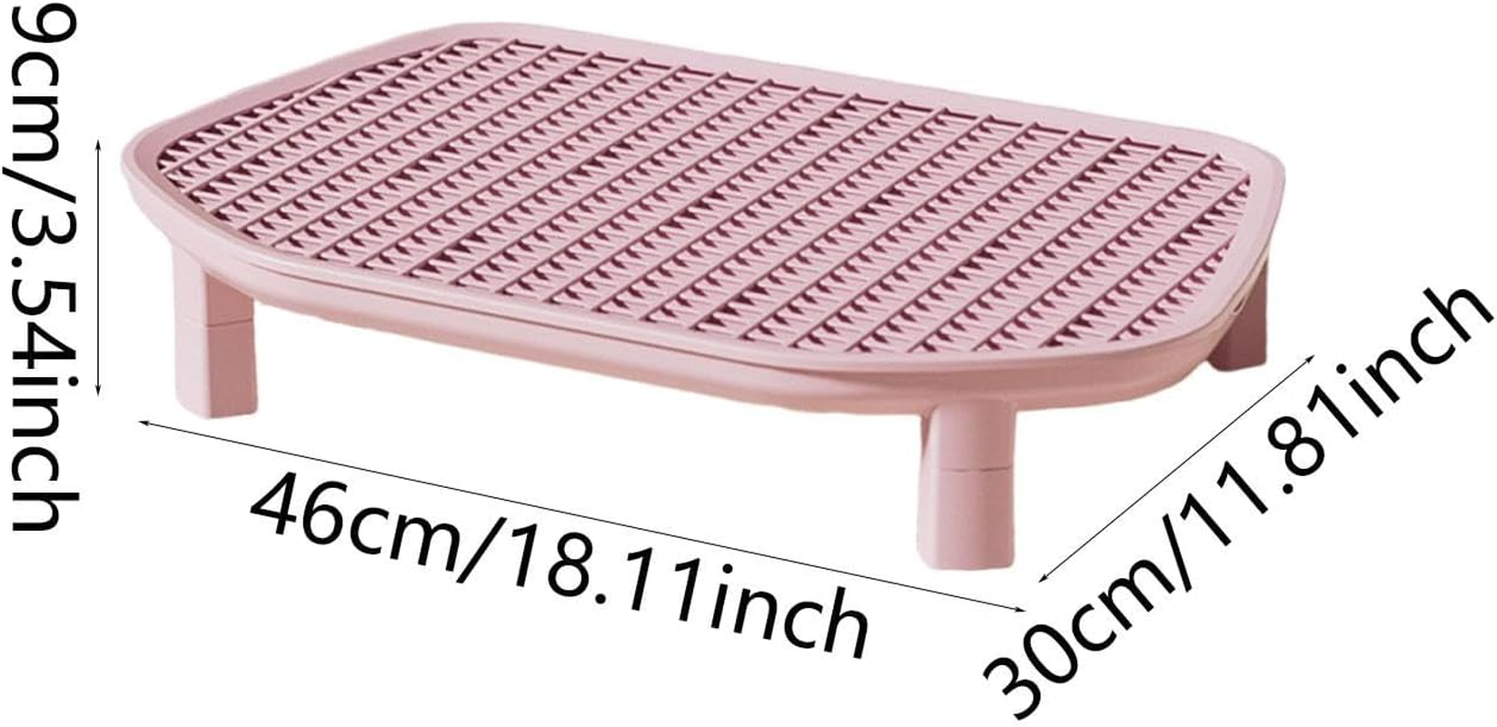 Perfk Cat Litter Box Step Kitten Litters Box Footboard, Reusable, Portable Practical Nonslip Easy to Litter Trapping Step, Pink - Green image number 5