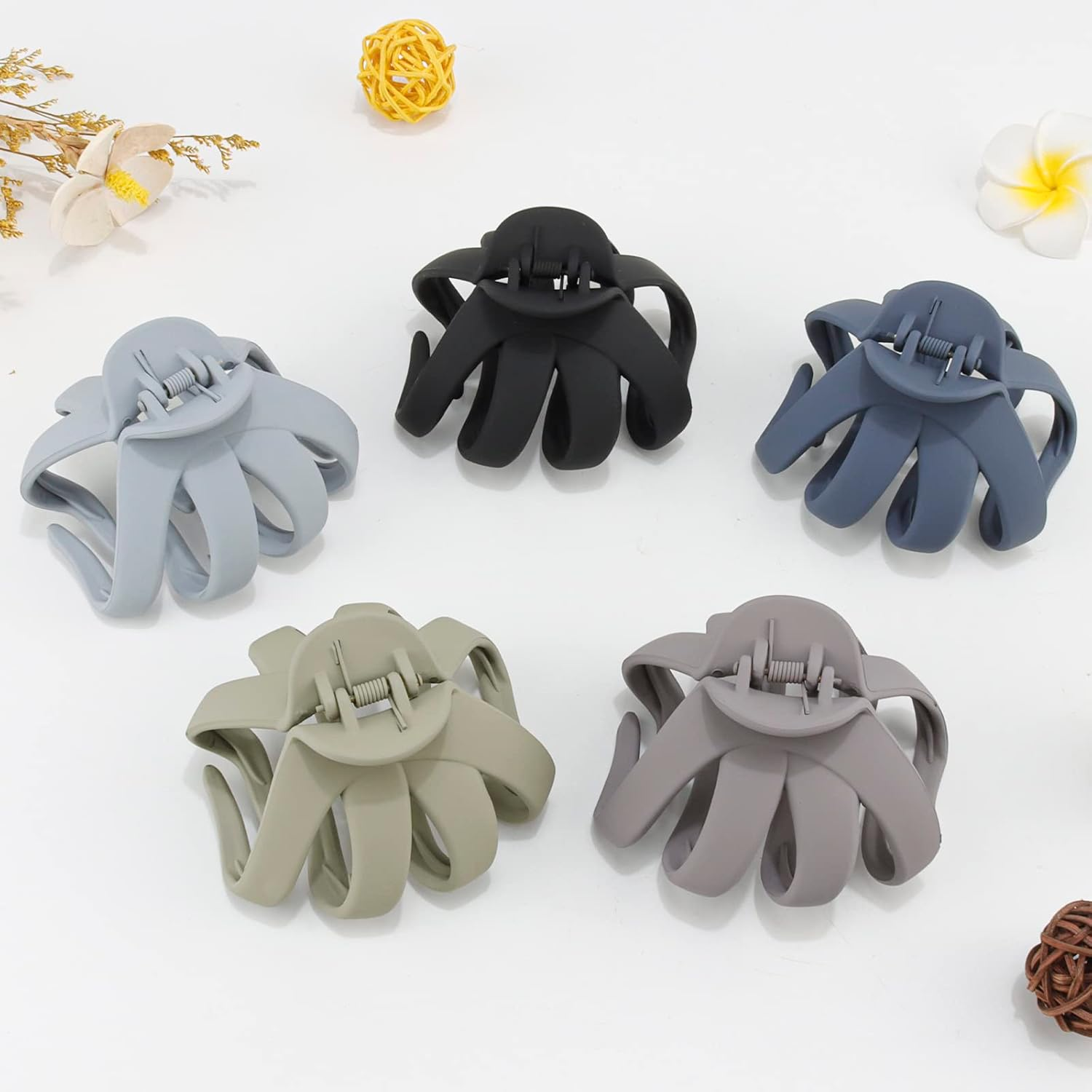 Jumbo Hair Claws for Thick Hair - 5 Pcs Giant Clips, Extra Large Hair Accessories for Women image number 3