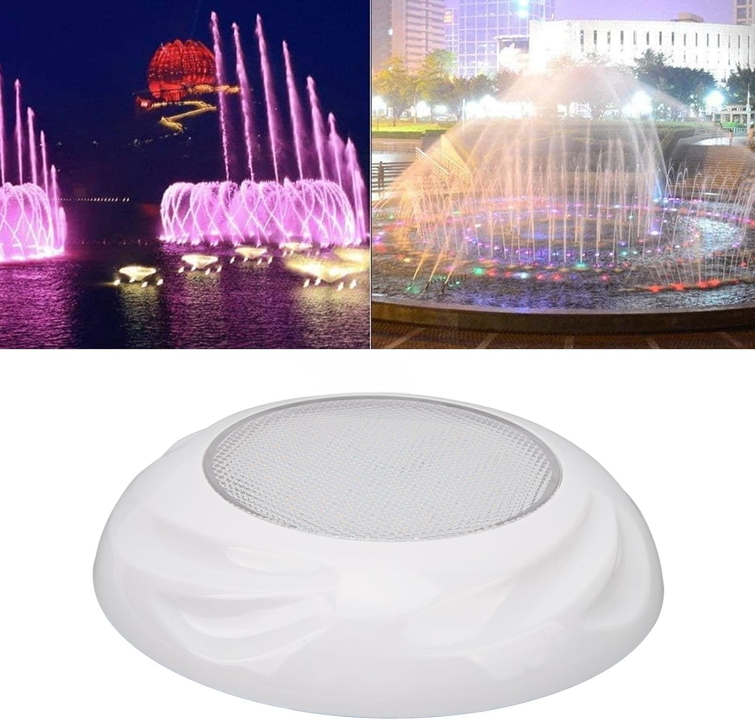 Underwater LED Pool Lights High Brightness 18W IP68 Waterproof Swimming Pool Lights for Public Fountain Square (White Light) image number 3