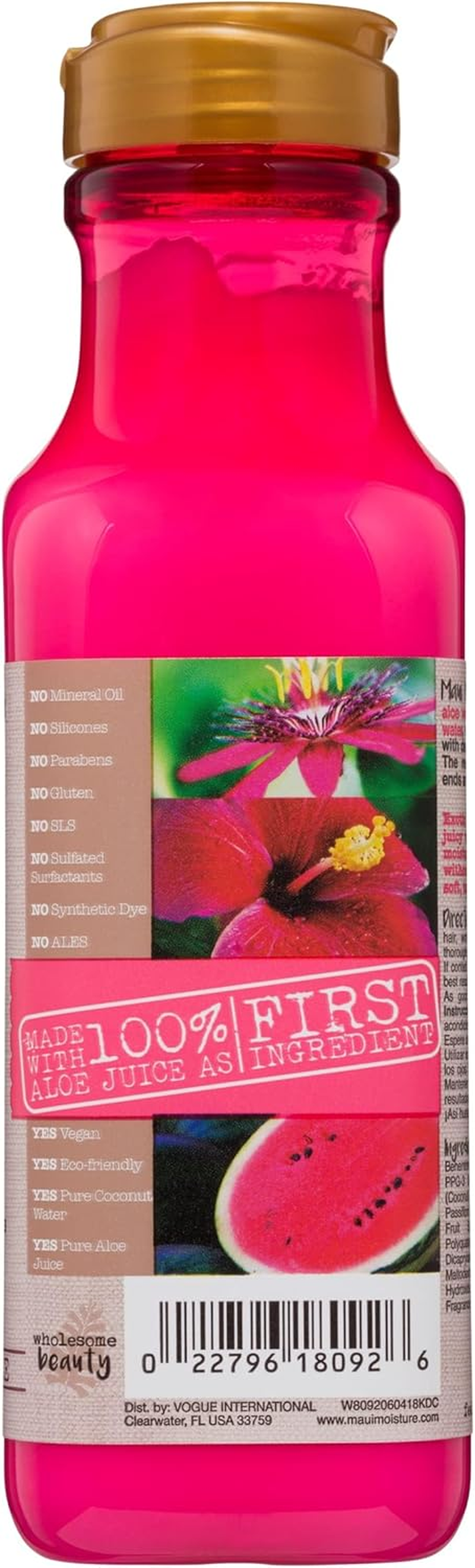 Maui Moisture Lightweight Hydration + Shine Hibiscus Water Conditioner for Thin & Fine Hair 385Ml|Helps to Hydrate Strands without Residue or Heaviness