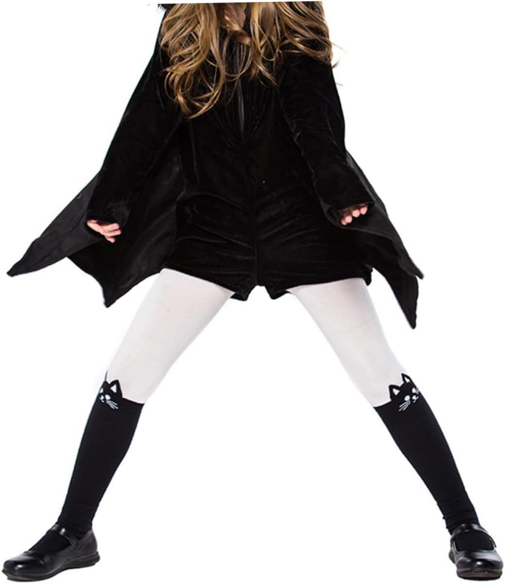 Abaodam Halloween Boy Girl Bat Costume Outfit for Girls Bat Cosplay Dress Set for Halloween Masquerade Fits Height image number 5