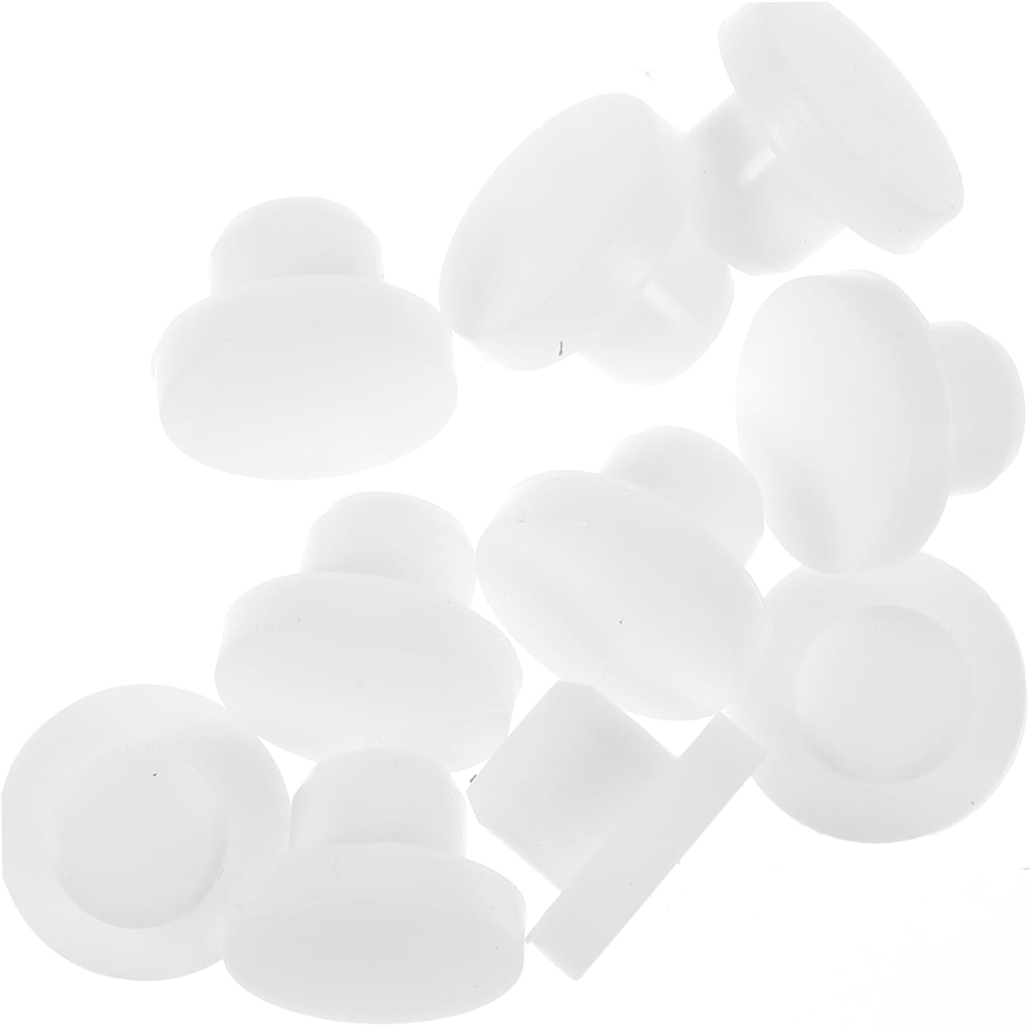 Gatuida Plant Pot 10Pcs Silicone Stopper Reusable Solid Plug Bulk Sealing Stopper Silicone Plugs Solid Flower Pot Solid Stopper Plugs S12 Silica Gel White Replace Bottle image number 5