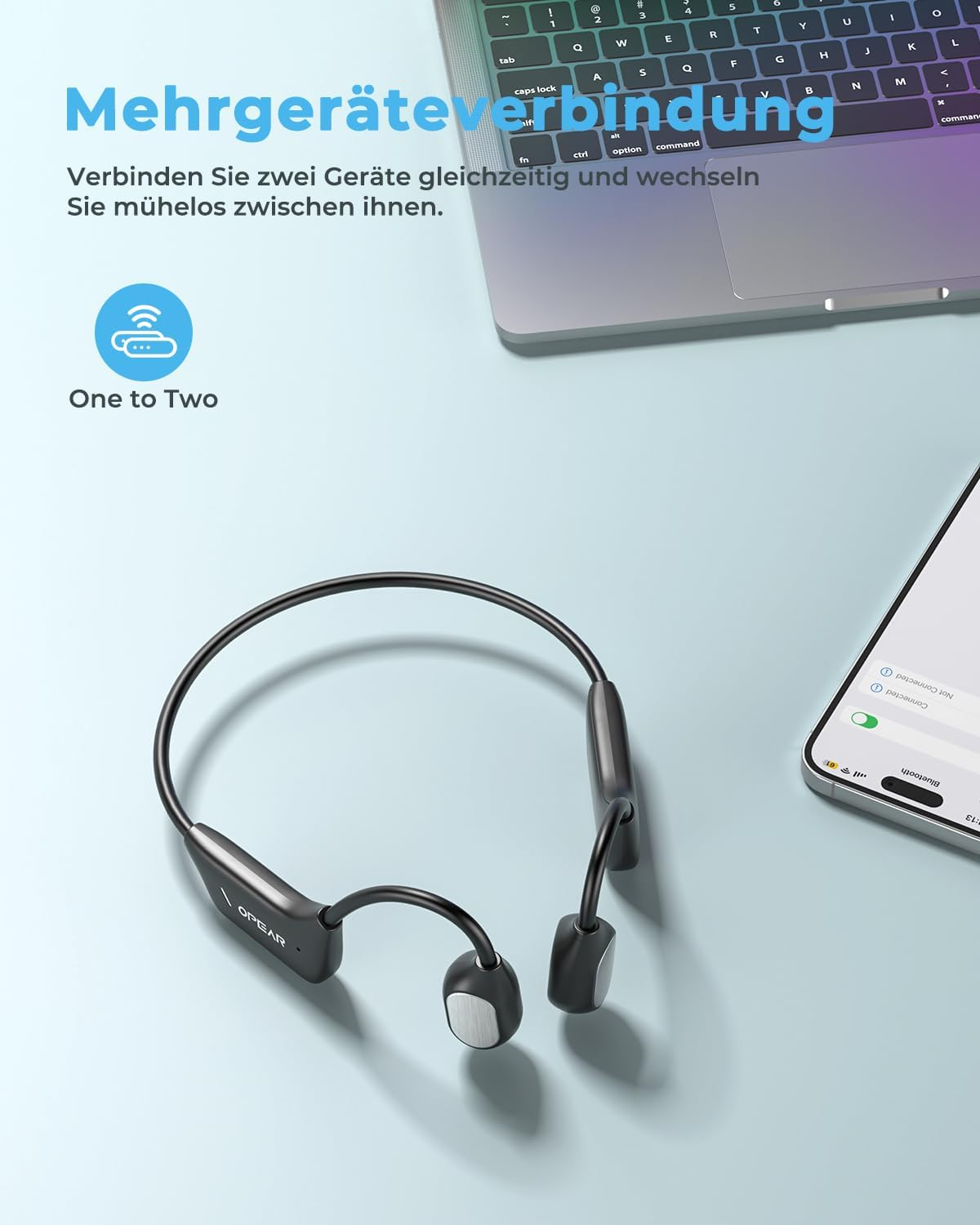 Relxhome Bone Sound Swimming Earbuds, 32GB MP3 Memory, Bluetooth 5.4 Open Earbuds, IPX8 Waterproof, 10 Hours Playtime, Swimming, Running image number 6