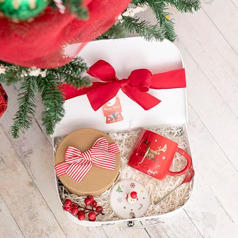 Minnie Me&reg; Medium White Suitcase Gift Box Silver Handle, Toy Storage, Hamper Gifts Wrapping DIY Gifts, Kids Treasure Box Baby Keepsake 25X17.5X8.8Cm image number 1