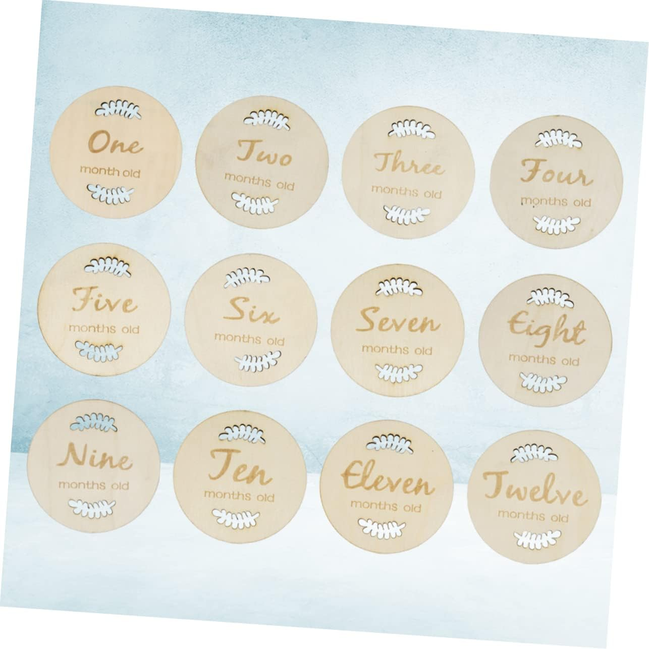 Creative Milestone Cards Fun Birth Month Days Tracker for Newborn Photos Keepsakes Shower Self Adhesive Fashionable Design image number 1