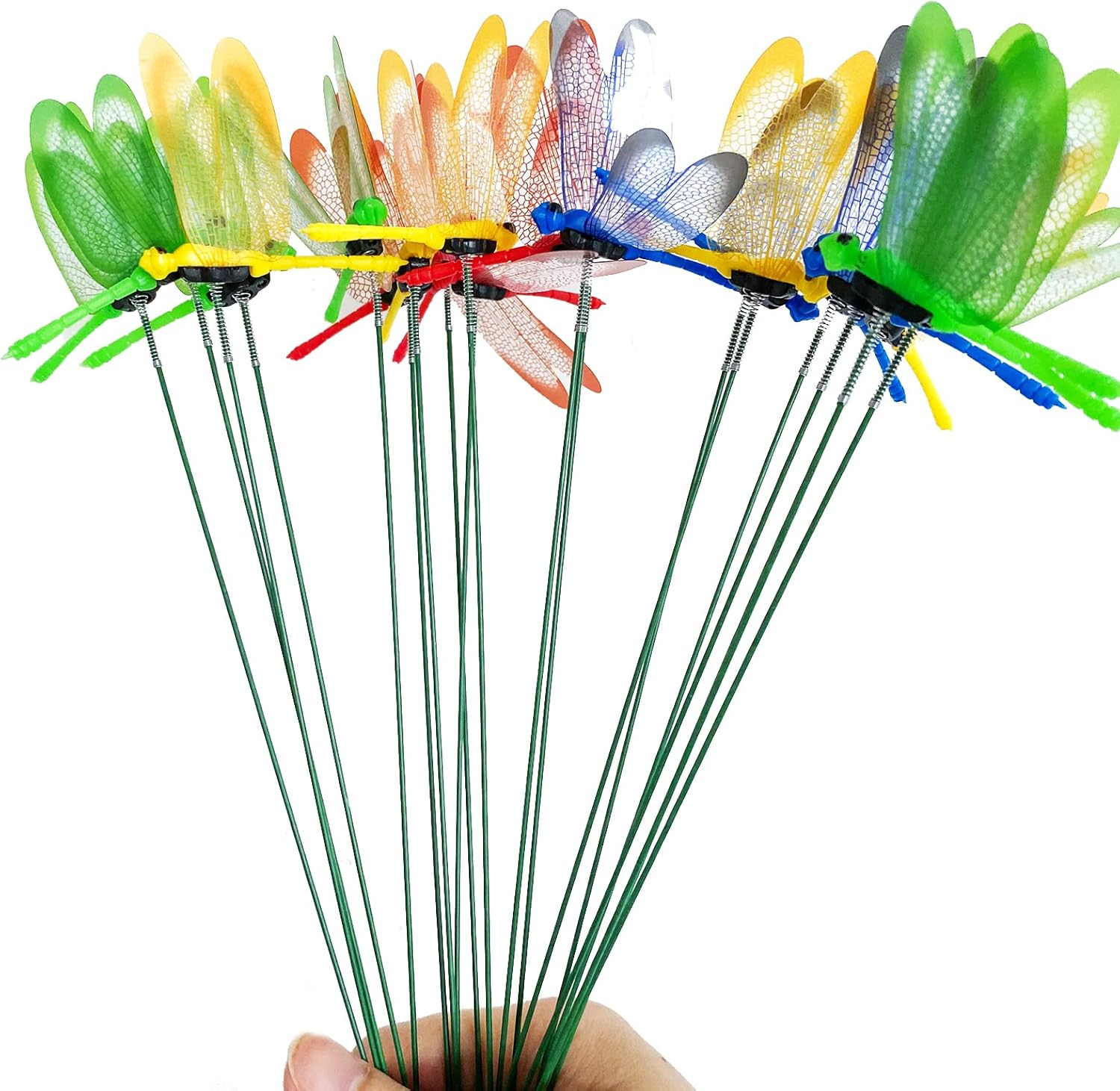 20 PCS DIY Garden Dragonfly Stakes Tuxiaobu - 3D Removable Gardening/Floral/Party Indoor Outdoor Yard Garden Flower Pot Decorations - Thanksgiving Christmas Whimsical Gifts for Kindergarten image number 3