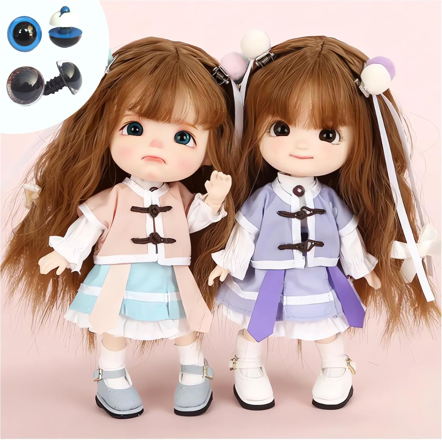 12-25Mm ​Safety Eyes Crochet Kit, 65Pcs Assorted Color Plastic Animal Eyes with Glitter Washers for Amigurumi, Plush Toys, Teddy Bears & Puppet Making (8 Sizes, DIY Craft) image number 6