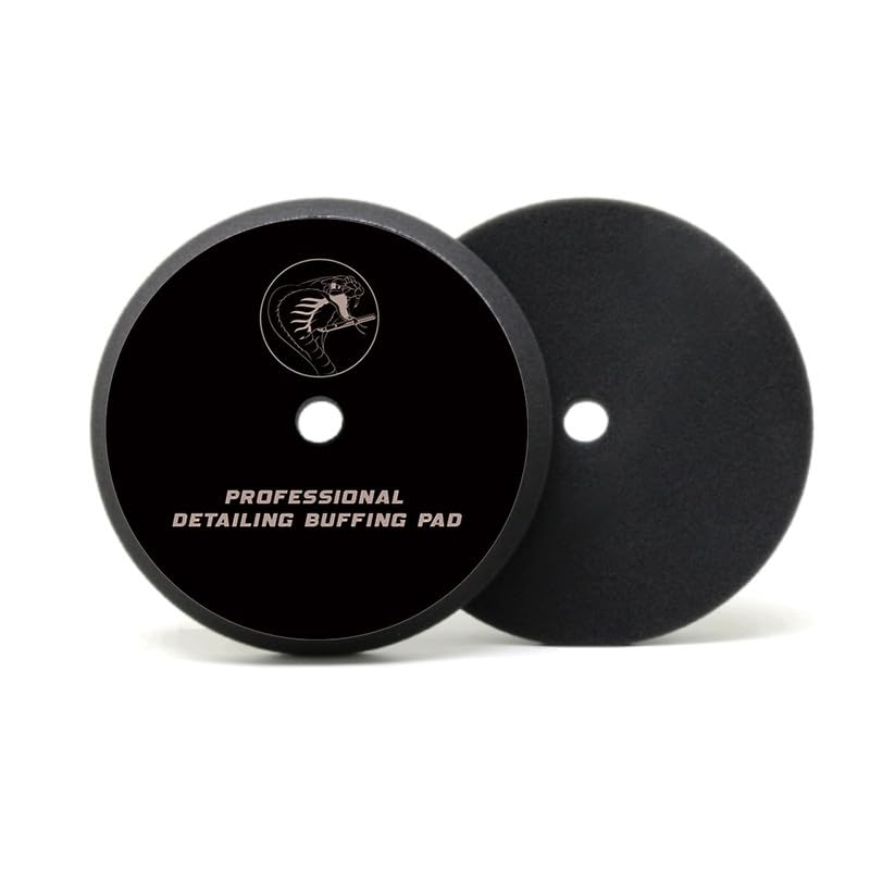 Cobra WRAP TOOLS Finishing Foam Pads - Professional Detailing Buffing Pads - Durable, High-Performance Results - Perfect Designed for Cutting, Polishing & Finishing Automotive Surfaces | 6-Inch, Black image number 3