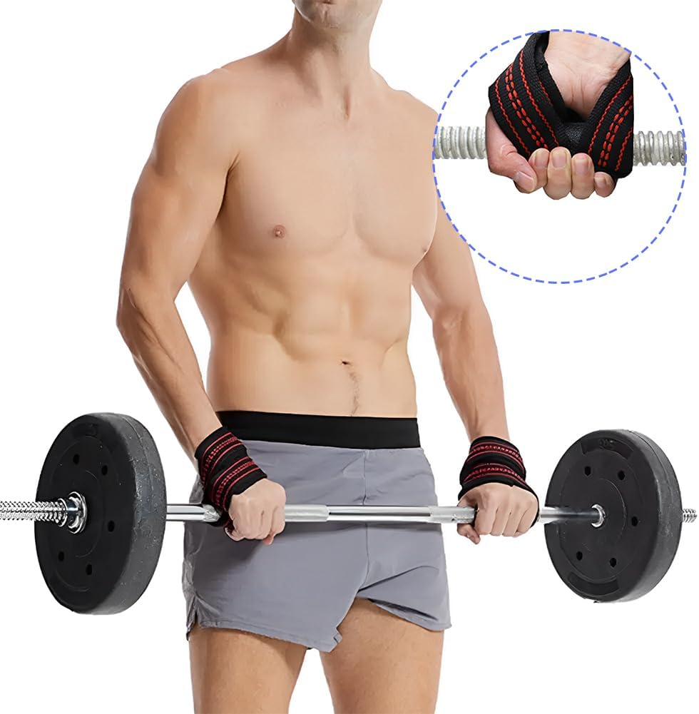 Deadlift Straps Figure 8 Loop Weight Lifting Strap Prevent Grip Slip Cross Training Strong Weightlifting Wrist Guard for Power Lifters Weightlifters Workout Enthusiasts image number 3
