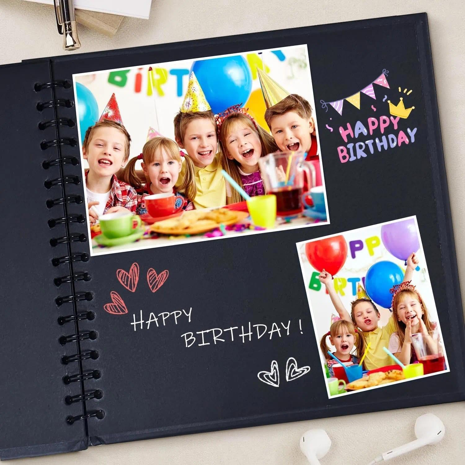 Scrapbook Album, DIY Scrapbook, 8X8 Inch, Spiral Binding, Baby Memory Book, Wedding Scrapbook, Family Photo Album - Customizable, Kraft Paper Pages - Photo Album with Writing Space, Leralsta image number 3