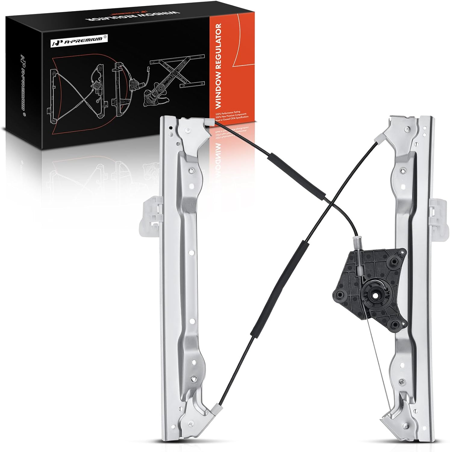 A-Premium Power Window Regulator without Motor for Dodge Avenger 2008-2010 Sedan Front Right Passenger Side image number 6