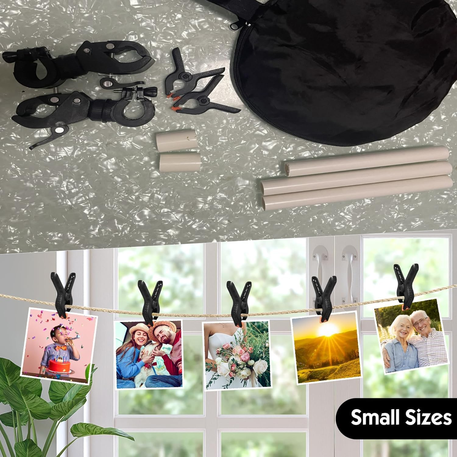 20Pcs Mini Spring Clamps for Woodworking, Photography Studio, Home Improvement, Small Spring Clips for Crafts, DIY Projects, and Picture Frame Repair