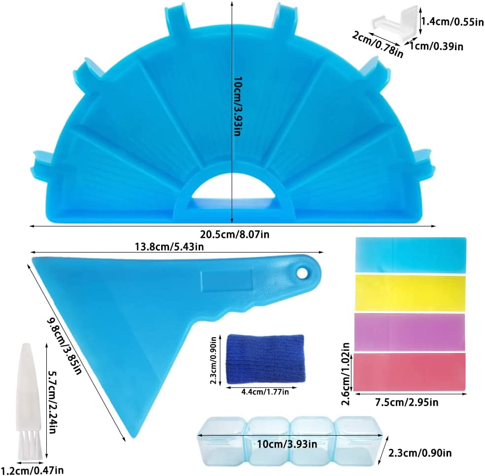 SENHAI Diamond Painting Accessories Art Trays Kits, 5D Diamond Painting Storage Kits Personalized Painting Tools for DIY Diamond Painting Crafts Beading Plates