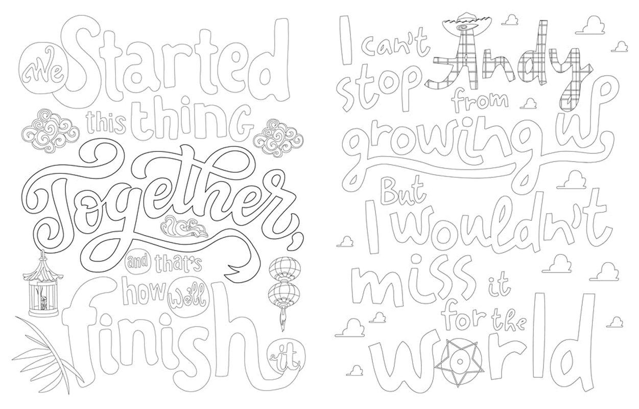 Disney Quotes to Live Your Life by Colouring Book: a Collection of Inspirational Sayings and Words of Wisdom image number 4