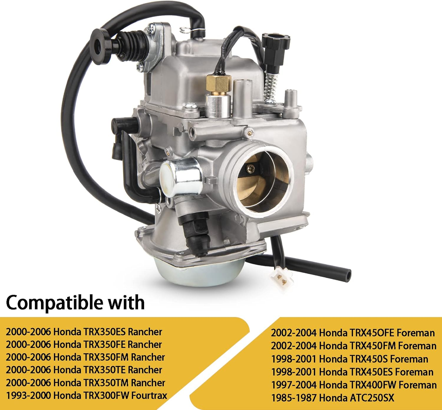 TRX350 Carburetor for Honda Rancher 350 TRX350 350ES 350FE 350FMTE 350TM 2000-2006 Carb image number 6