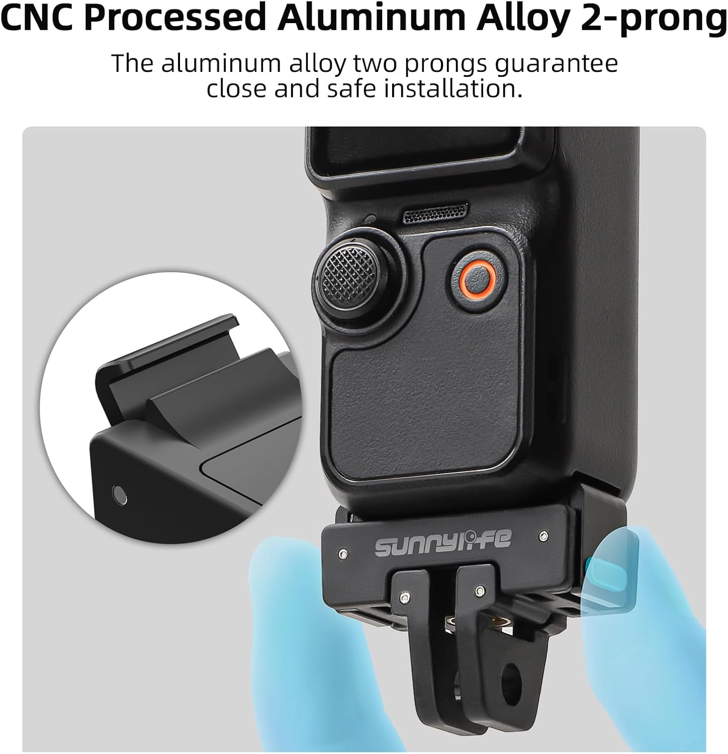 Sinyutia Magnetic Mount for Osmo Pocket 3 Accessories, Quick Release Adapter for DJI Osmo Pocket 3 Tripods, Selfie Sticks, Vlogging, with 1/4" Thread & Foldable Connector image number 4