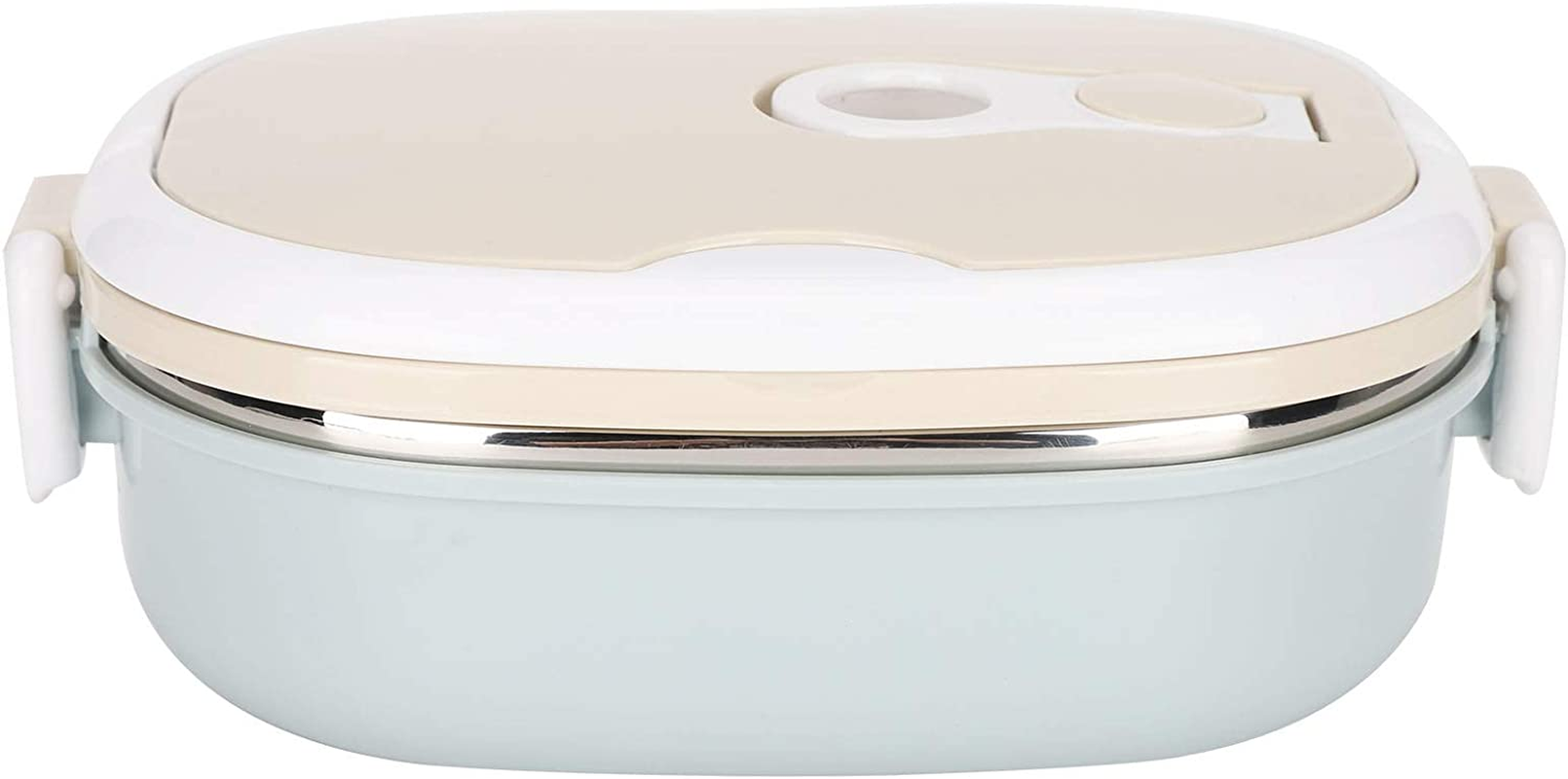 Lunch Box 900Ml, 1 Layer Thermal Insulated Hot Food Lunch Containers Portable 304 Stainless Steel Bento Lunch Box Cold and Hot Food Storage for School Office Outdoor Travel (Monolayer) image number 3