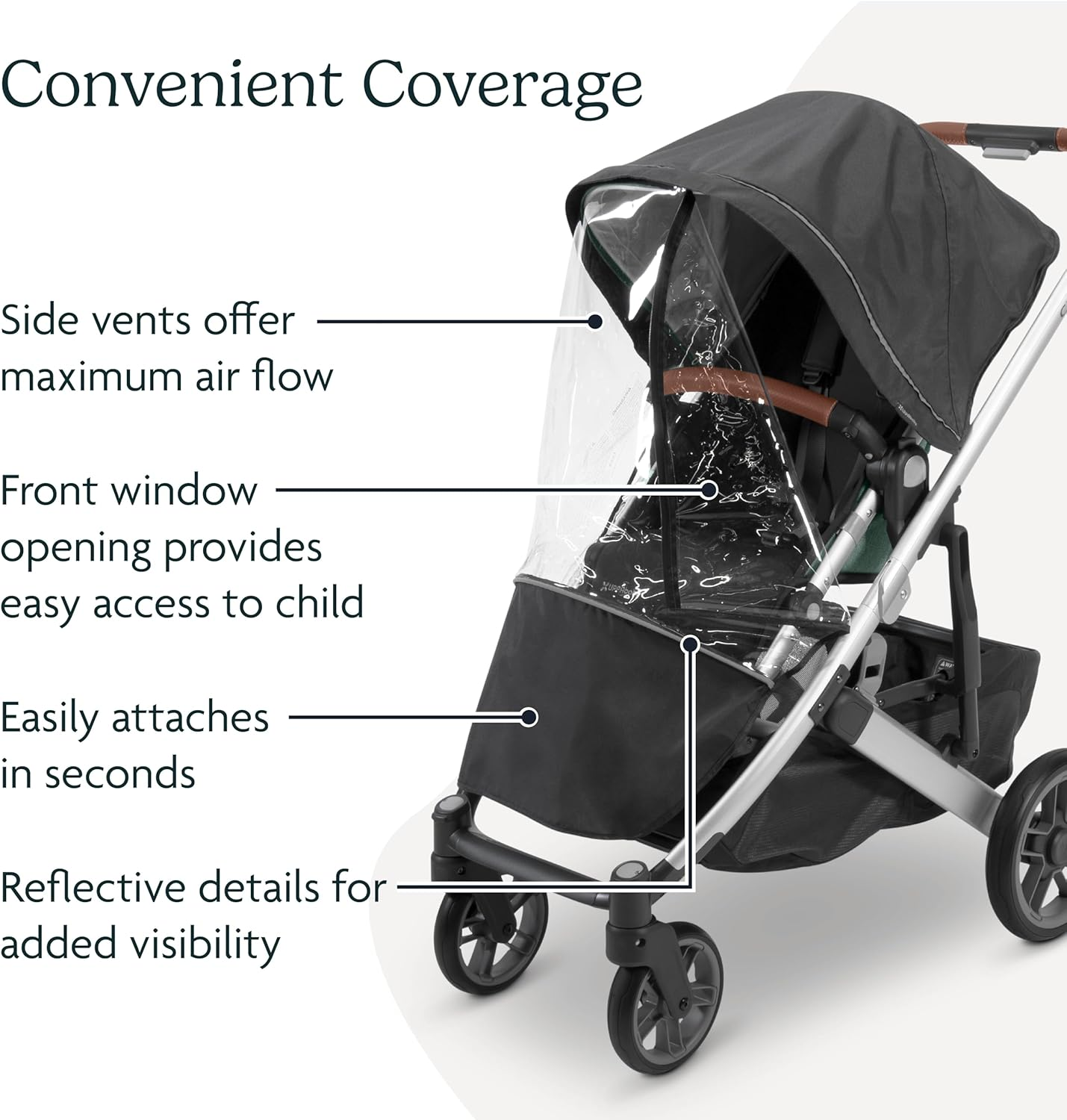 Uppababy Performance Rain Shield for Vista, 2, Cruz, & Cruz V2 (0920-TRS-WW) image number 3