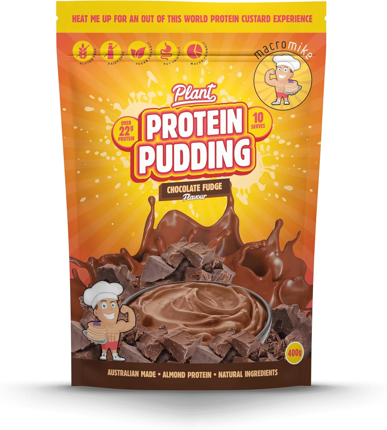 Macro Mike Chocolate Fudge Plant Protein Pudding 400 G