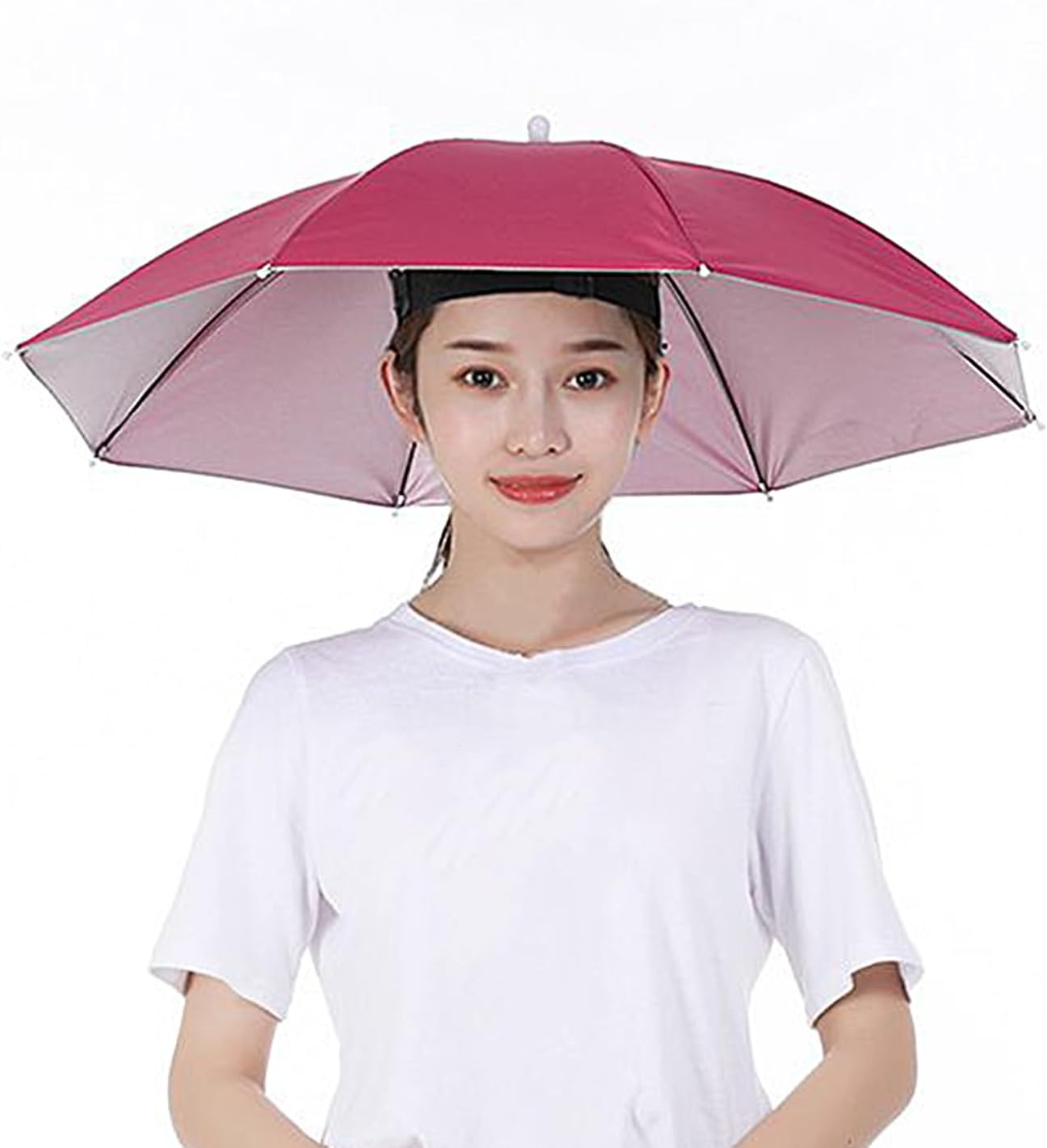 Hat Umbrella | UV Protection Umbrella Hat,Foldable Breathable Men Headgear Waterproof Outdoor Gear for Men Ladies Adults Kids Women - Colorful image number 6