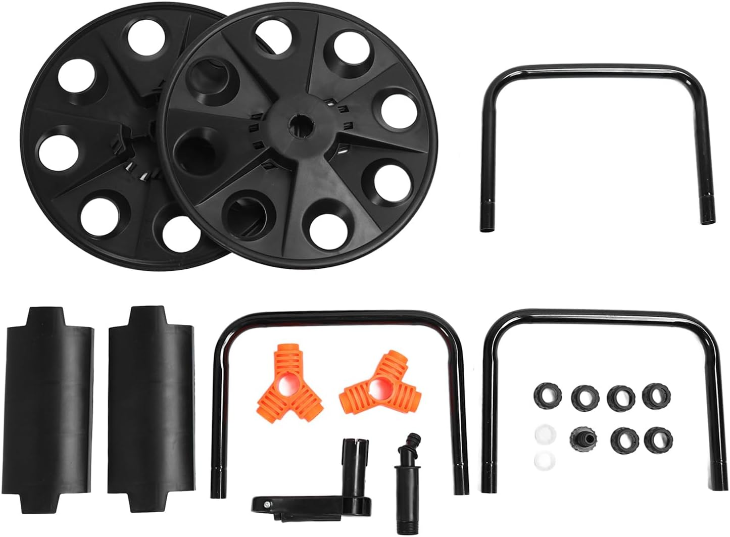 Water Hose Reel Heavy Duty Hose Reel Cart Organizer for 50M Water Hose,Portable Premium Iron and ABS Construction, Professional Garden Tool, Wall Mounted