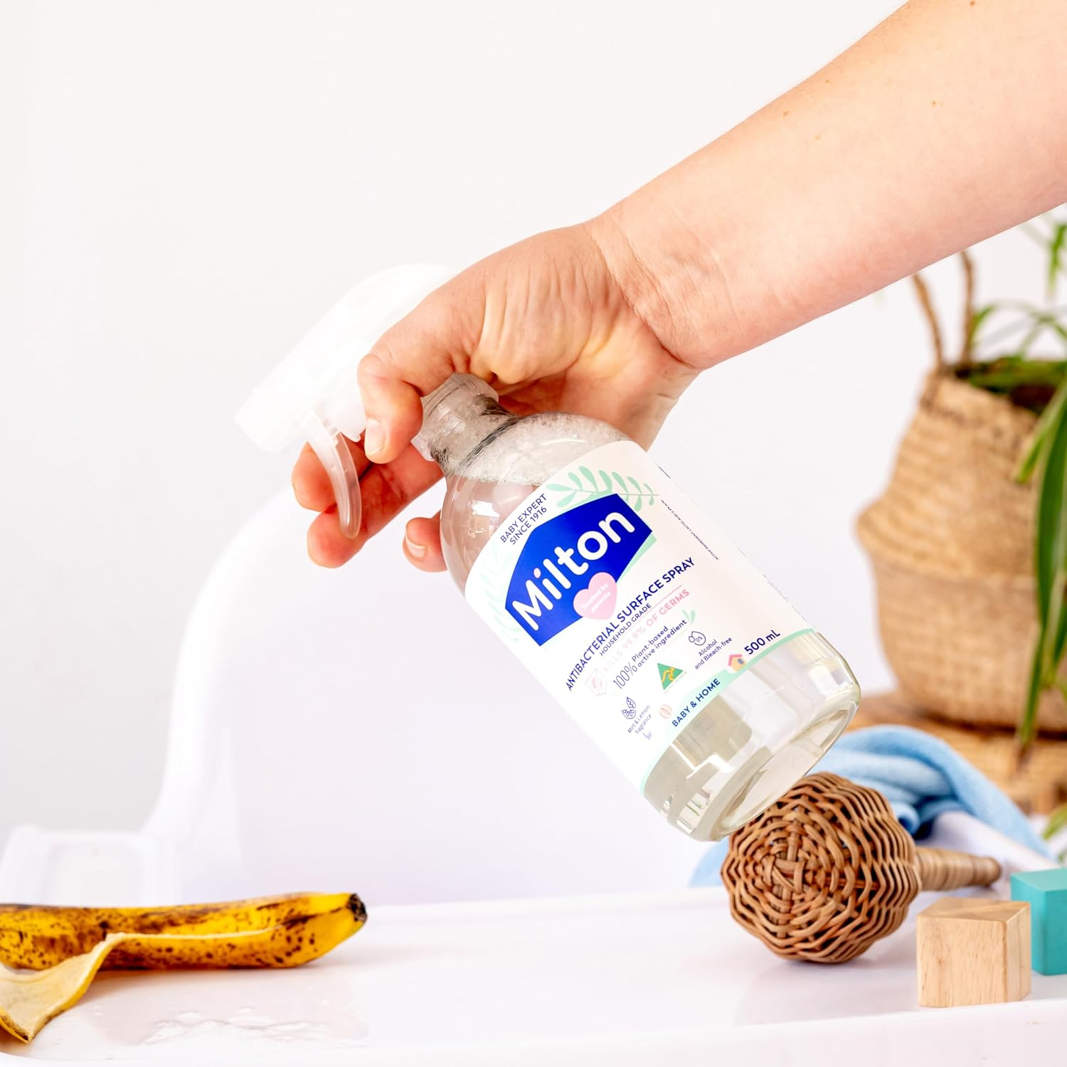 Babyu Cushie Step up + Milton Antibacterial Surface Wipes, 30 Pack + Milton 3 in 1 Antibacterial Surface Spray 500Ml image number 1