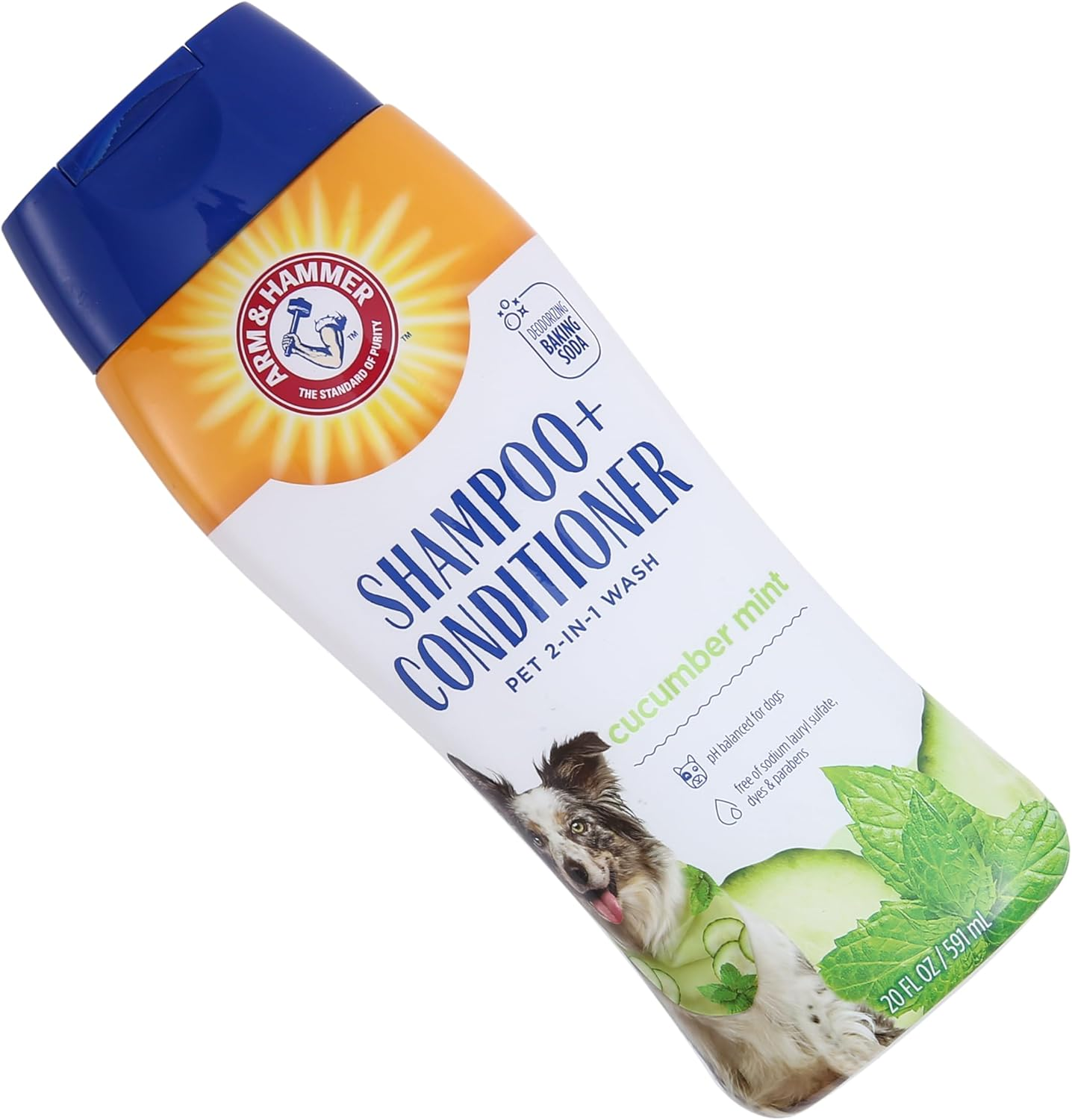 Arm & Hammer 2-In-1 Cucumber Mint Shampoo and Conditioner for Pets 591 Ml image number 1