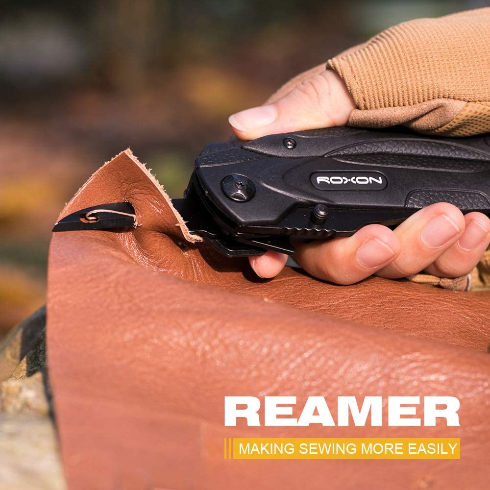 Roxon CM1349 Spark Multitool Plier, 14-In-1 Multitools Folding Plier, Multipurpose Outdoor Survival Portable Multi Tool Set image number 6