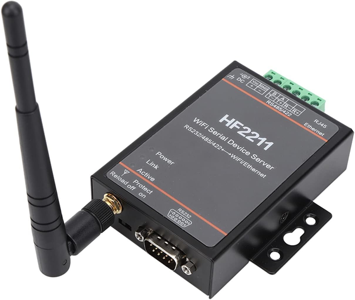 HF2211 Serial Device Server, RS232/485/422 to Wifi and Ethernet DTU Short Message Communication Module, 5-36VDC Serial Data Communication Device Support image number 5