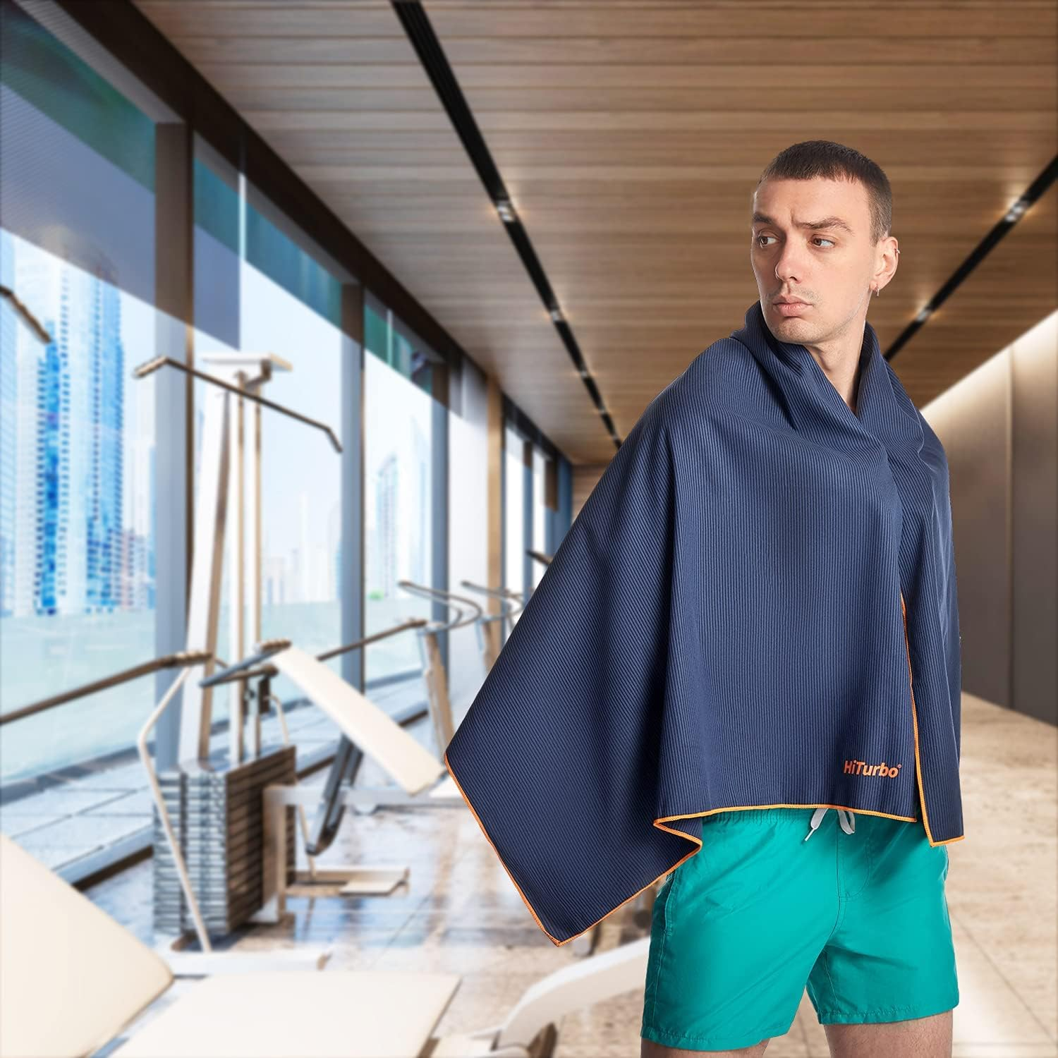 Gym Towel, Perfect for Travel Sports Beach Towels. Quick Dry Towel Suitable for Camping, Backpacking,Gym, Beach, Swimming,Yoga(Blue,60 * 30")