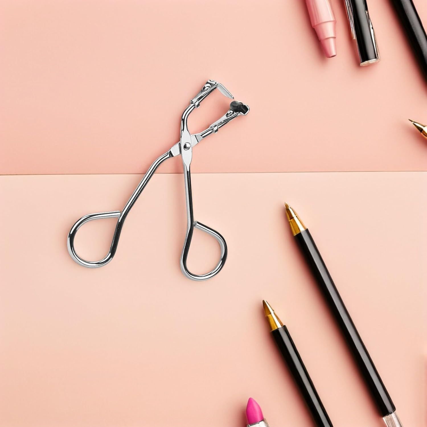 FRCOLOR Portable Partial Eyelash Curler Compact Eyelash Curling Device for Women Multi-Functional Makeup Tools image number 2