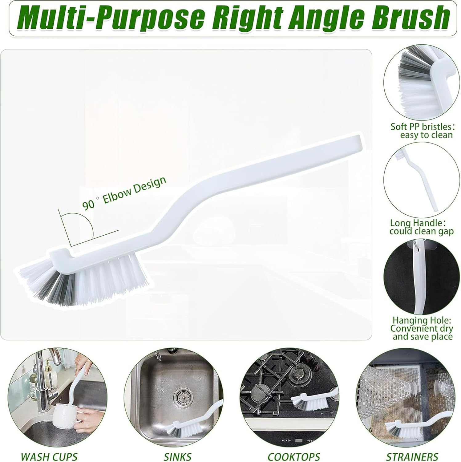 Cleaning Brushes Set-10Pcs Scrub Brush Toilet Cleaner, Grout Brush Set Clean Tools for Groove Corner, Household Cleaning Products for Kitchen, Bathroom, Window and Toilet image number 1