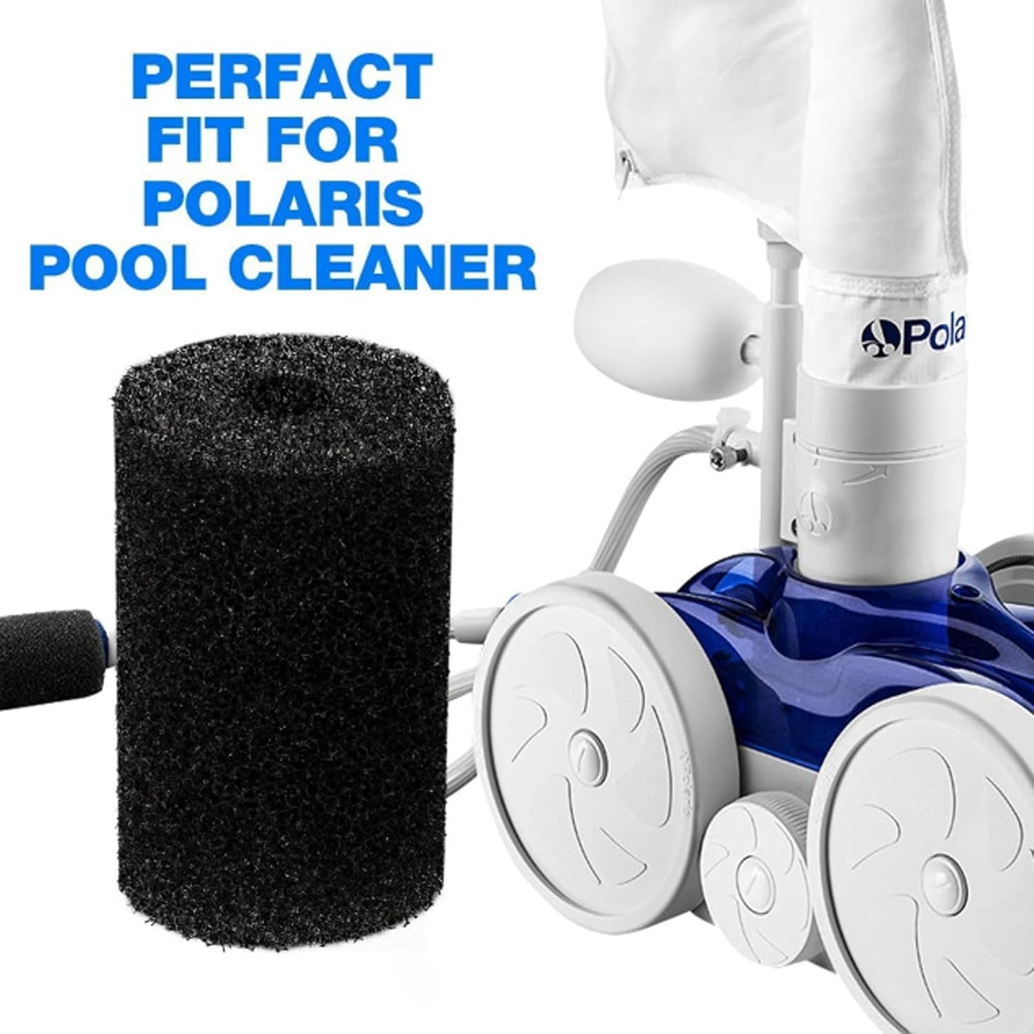 Kuskins 12 Pack Polaris Pool Cleaner Parts,9-100-3105 Replacement Sweep Hose Tail Scrubbers Replacement for Sweep Pool Cleaner Fits Polaris 180 280 360 380 480 3900,Pool Cleaner Backup Filter Parts image number 1