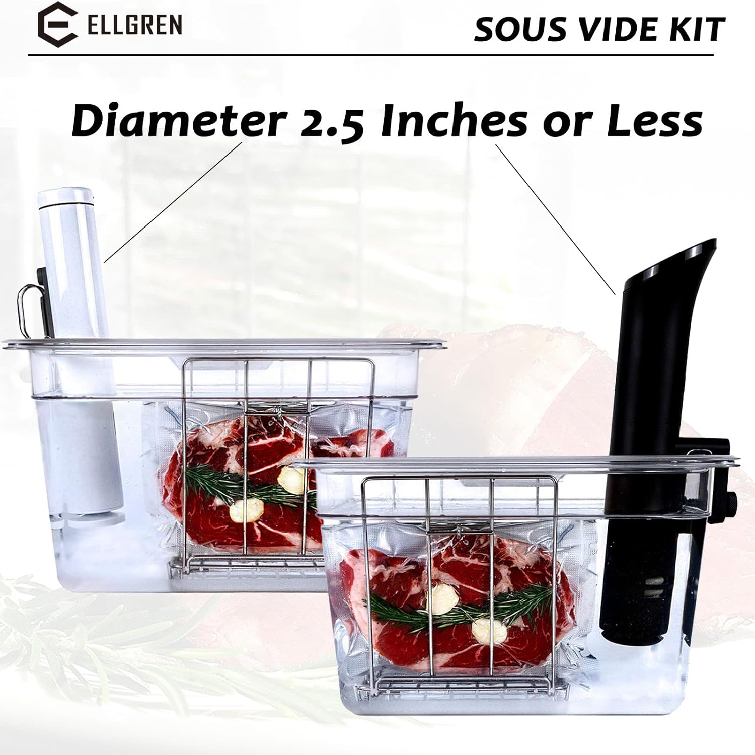 Sous Vide Container, 11L Sous Vide Rack with Lid & Rack - BPA Free Complete Sous Vide Accessories Kit for Anova, Joule, Wancle and Most Sous Vide Cookers image number 5