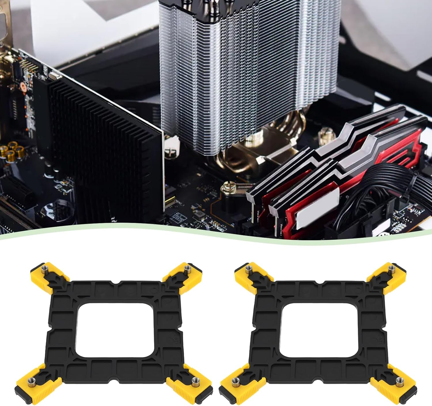 LT Easiyl 2PCS Desktop Computer CPU Cooling Fan Bracket Compatible with LGA1700 LGA1200 Lga115X 91X13.7Mm Hole Spacing 75/78Mm Adjustable Motherboard Backplate image number 3