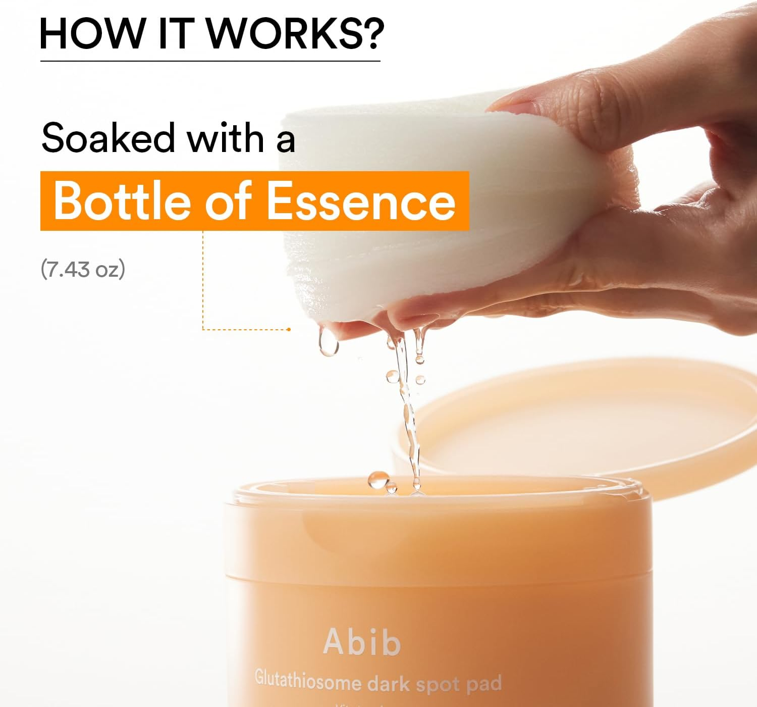 Abib Glutathiosome Dark Spot Pad Vita Touch 60 Pads / 7.43 Fl.Oz. | Korean Skincare, Dark Spot, Hyperpigmentation Toner Pads for Sensitive, Uneven Skin | Niacinamide, Viatmin C image number 5