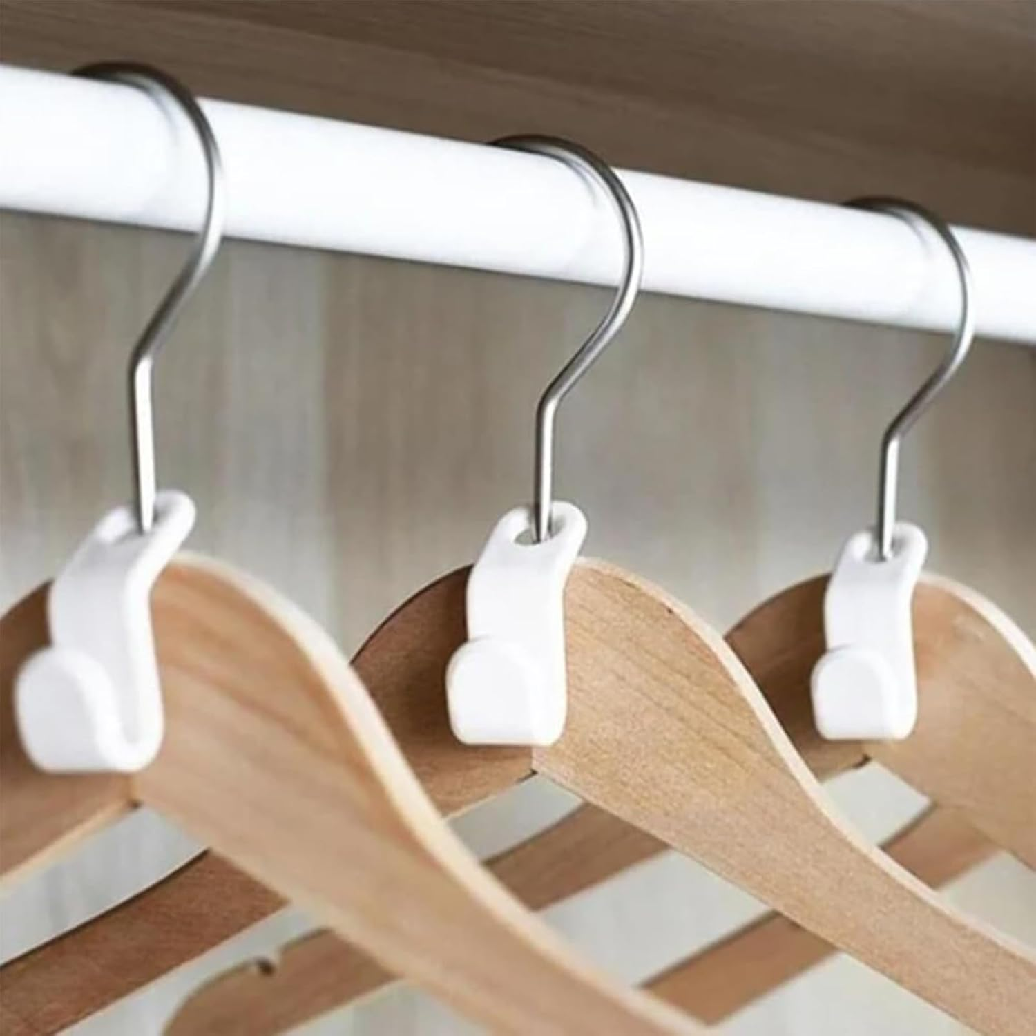 Hanger Hooks 10 Pack - Closet Space Savers with Non-Slip Design | Outfit Organizer Extender Hooks for Dresses, Shirts, Pants | Multi-Layer Hanging System for Wardrobe, Clothes Storage & Home O image number 2