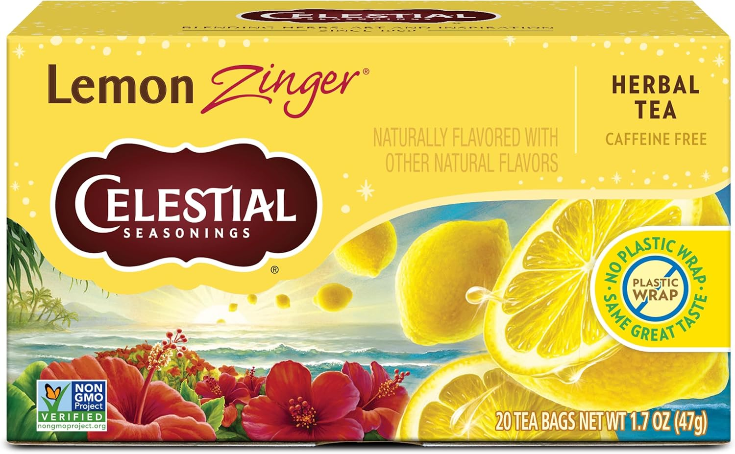 Celestial Seasonings Lemon Zinger Tea 20 Teabags image number 1