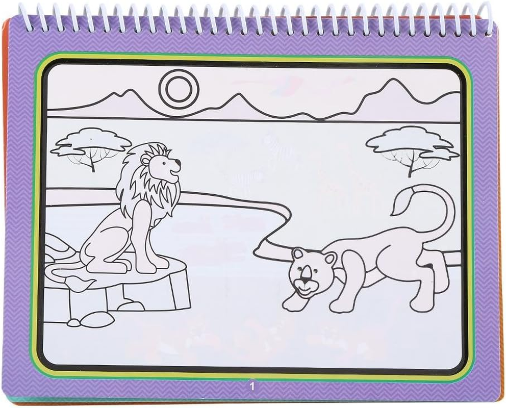 Painting Book Portable Children Magic Coloring Water Drawing Pen Kids Early Learn Toy Reusable Water-Reveal Activity Supplies(#2) image number 6
