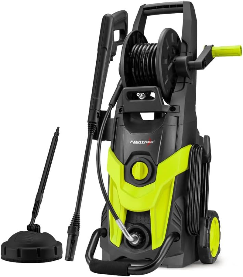 Fieryred High Pressure Washer 4200PSI, 2700W with Turbo/Spray Nozzle, Lance, Detergent Bottle, Brush, Rotary Surface Cleaner, 5M Hose, Electric Pressure Cleaner for Cleaning Patios, Cars, Homes